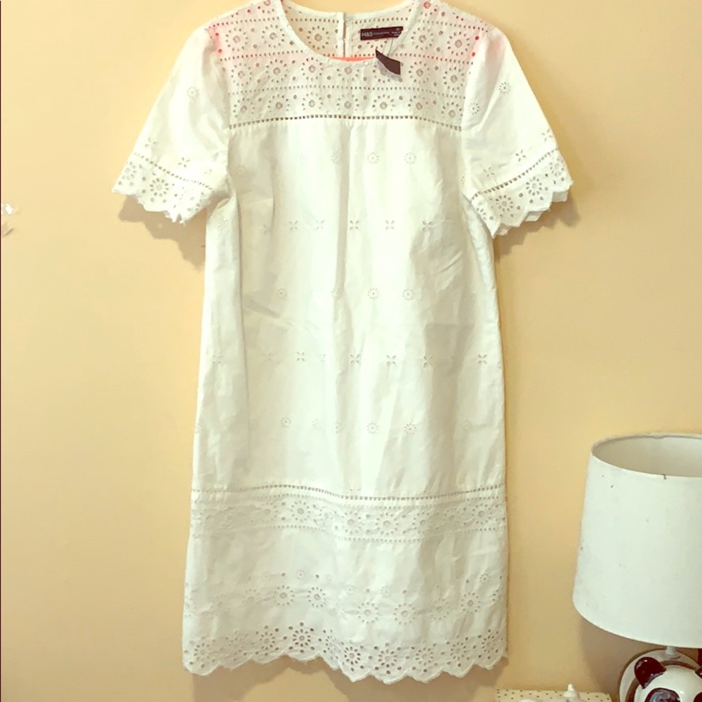 Marks and Spencers Brand New White Summer Dress